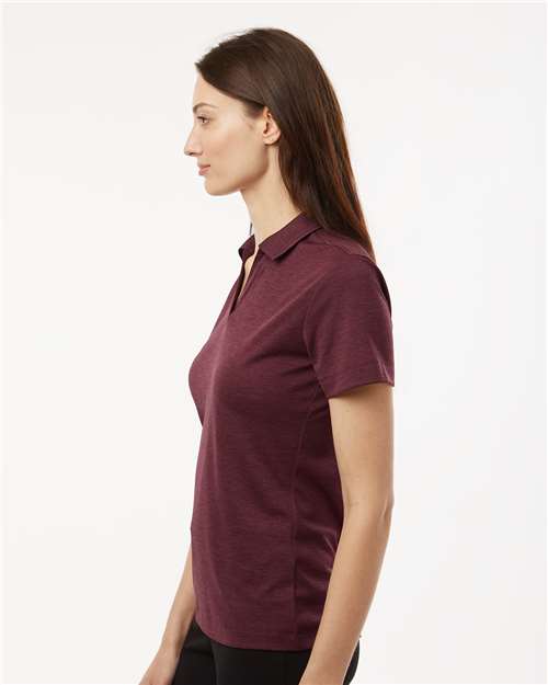 AllPro 4HM00L Women's Pro-Lock Performance Mélange Polo - Maroon Melange - model side