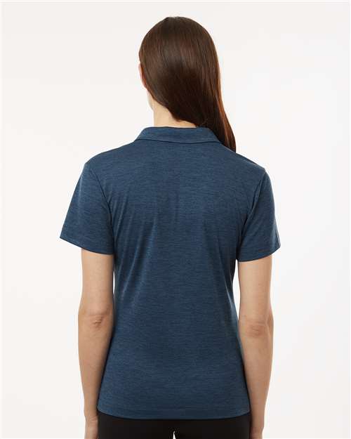 AllPro 4HM00L Women's Pro-Lock Performance Mélange Polo - Navy Melange - model back