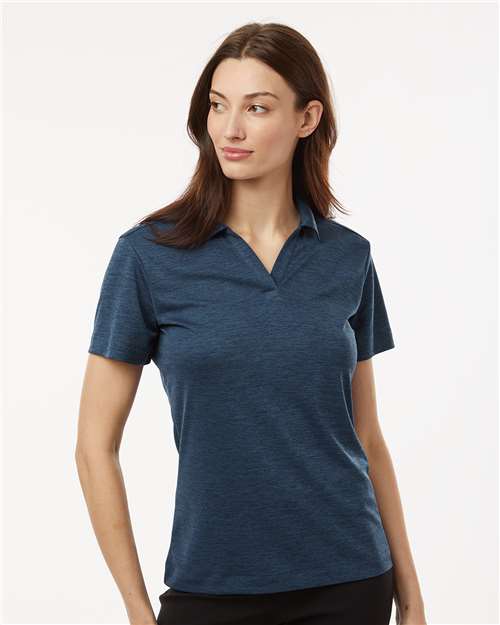 AllPro 4HM00L Women's Pro-Lock Performance Mélange Polo - Navy Melange - model front