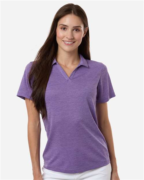 AllPro 4HM00L Women's Pro-Lock Performance Mélange Polo - Violet Melange - model front