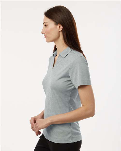 AllPro 4HM00L Women's Pro-Lock Performance Mélange Polo - Silver Melange - model side