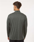 AllPro 4HM700 Men's Pro-Lock Performance Mélange Quarter-Zip Pullover - Charcoal Melange - model back