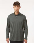 AllPro 4HM700 Men's Pro-Lock Performance Mélange Quarter-Zip Pullover - Charcoal Melange - model front