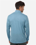 AllPro 4HM700 Men's Pro-Lock Performance Mélange Quarter-Zip Pullover - Cloud Blue Melange - model back