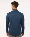 AllPro 4HM700 Men's Pro-Lock Performance Mélange Quarter-Zip Pullover - Navy Melange - model back