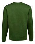 J. America 8721 Unisex BTB Fleece Crewneck Sweatshirt - Forest Green - back
