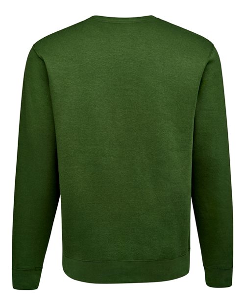 J. America 8721 Unisex BTB Fleece Crewneck Sweatshirt - Forest Green - back
