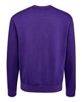 J. America 8721 Unisex BTB Fleece Crewneck Sweatshirt - Purple - back