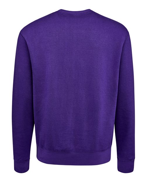 J. America 8721 Unisex BTB Fleece Crewneck Sweatshirt - Purple - back
