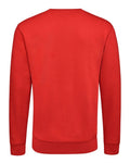 J. America 8721 Unisex BTB Fleece Crewneck Sweatshirt - Red - back