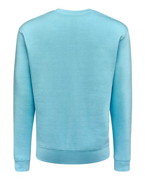 J. America 8721 Unisex BTB Fleece Crewneck Sweatshirt - Sky - back
