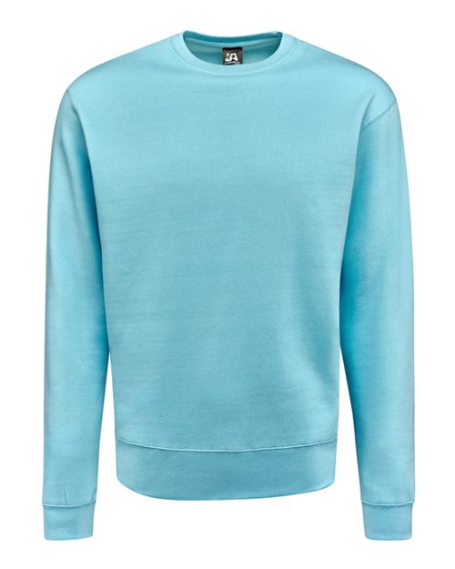 J. America 8721 Unisex BTB Fleece Crewneck Sweatshirt - Sky - front