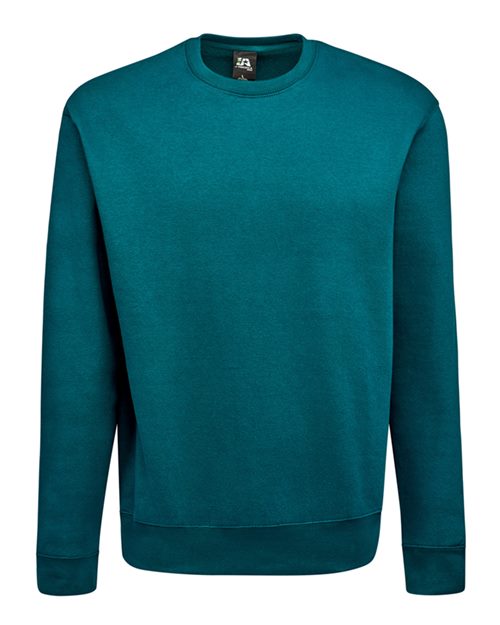 J. America 8721 Unisex BTB Fleece Crewneck Sweatshirt - Storm - front