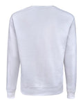 J. America 8721 Unisex BTB Fleece Crewneck Sweatshirt - White - back
