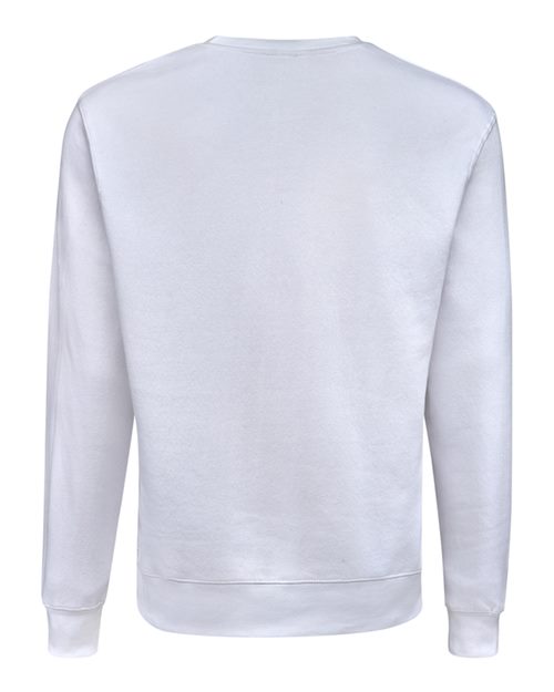 J. America 8721 Unisex BTB Fleece Crewneck Sweatshirt - White - back