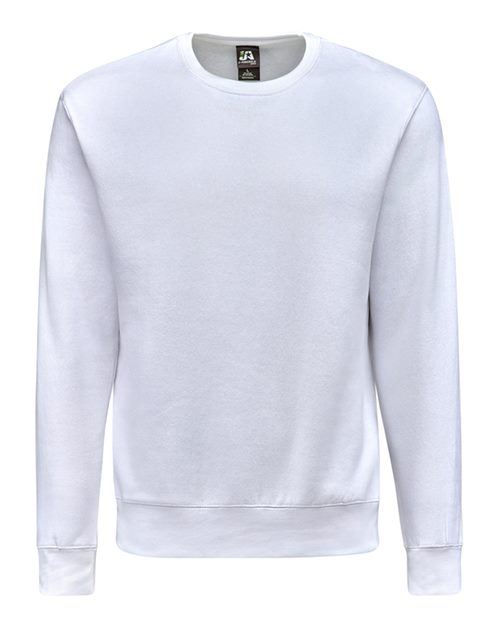 J. America 8721 Unisex BTB Fleece Crewneck Sweatshirt - White - front