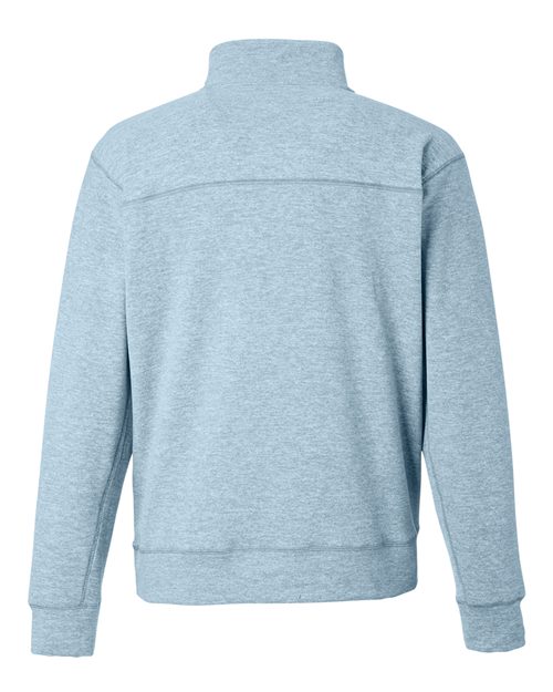 J. America 8741 Unisex Electric Fleece Quarter-Zip Sweatshirt - Electric Sky - back