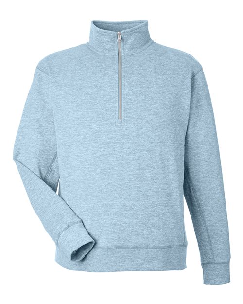 J. America 8741 Unisex Electric Fleece Quarter-Zip Sweatshirt - Electric Sky - front