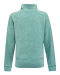J. America 8743 Women's Electric Fleece Quarter-Zip Sweatshirt - Electric Jade - back