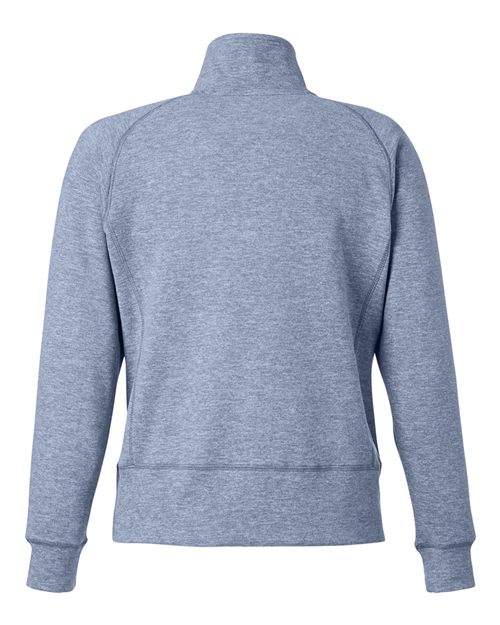 J. America 8743 Women's Electric Fleece Quarter-Zip Sweatshirt - Electric Midnight - back