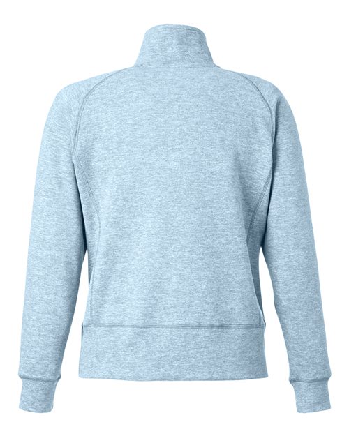 J. America 8743 Women's Electric Fleece Quarter-Zip Sweatshirt - Electric Sky - back