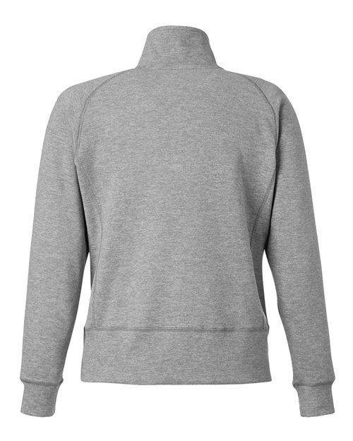 J. America 8743 Women's Electric Fleece Quarter-Zip Sweatshirt - Electric Slate - back
