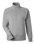 J. America 8743 Women's Electric Fleece Quarter-Zip Sweatshirt - Electric Slate - front