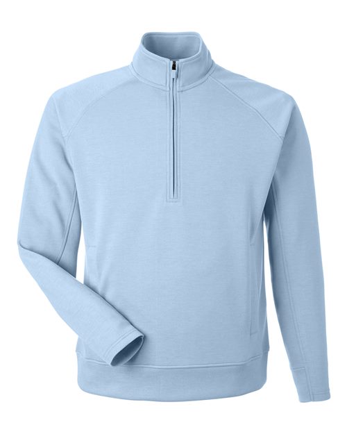 J. America 8751 Unisex Apex Fleece Quarter-Zip Sweatshirt - Ice Blue - front