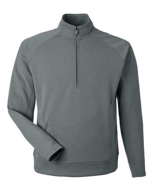 J. America 8751 Unisex Apex Fleece Quarter-Zip Sweatshirt - Steel - front