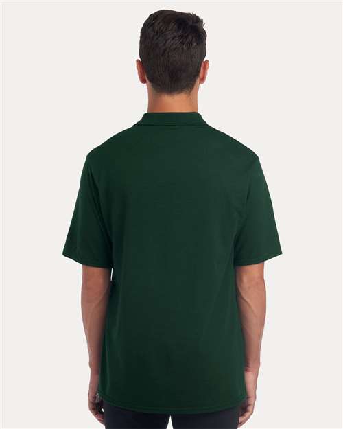 Jerzees 436MP Men's Dri-Power Polo with Pocket - Forest Green - model back