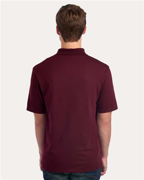 Jerzees 436MP Men's Dri-Power Polo with Pocket - Maroon - model back