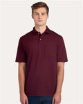 Jerzees 436MP Men's Dri-Power Polo with Pocket - Maroon - model front