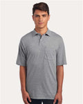 Jerzees 436MP Men's Dri-Power Polo with Pocket - Oxford - model front