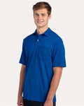 Jerzees 436MP Men's Dri-Power Polo with Pocket - Royal - model side