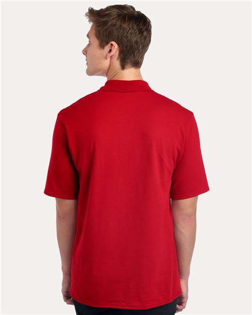 Jerzees 436MP Men's Dri-Power Polo with Pocket - True Red - model back