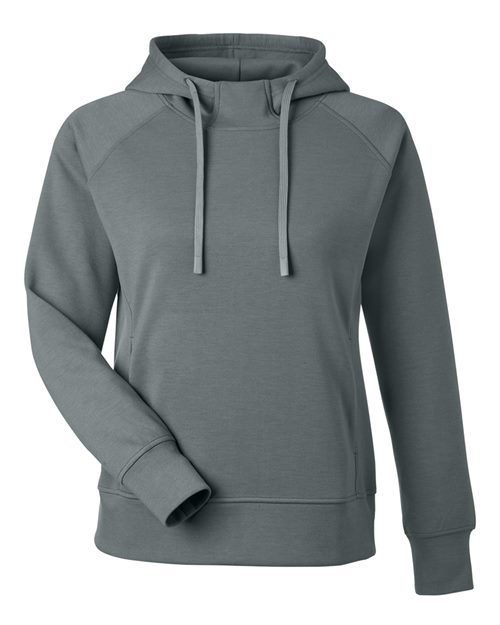 J. America 8753 Women's Apex Fleece Hooded Sweatshirt - Steel - front