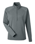 J. America 8754 Women's Apex Fleece Quarter-Zip Pullover - Steel - front