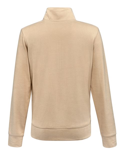 J. America 8762 Women's Element Fleece Quarter-Zip Sweatshirt - Almond - back