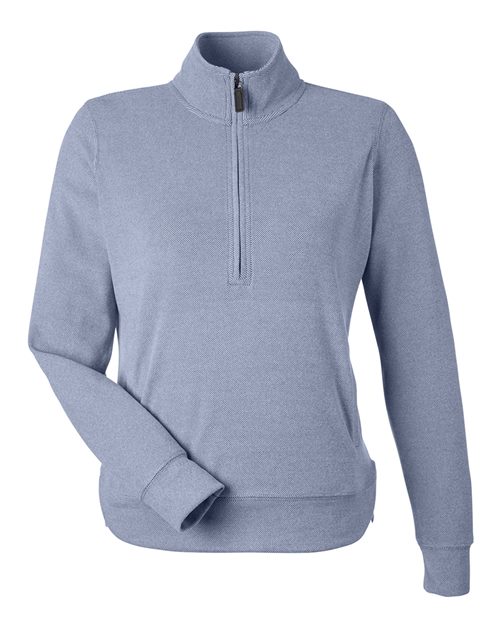 J. America 8762 Women's Element Fleece Quarter-Zip Sweatshirt - Navy - front