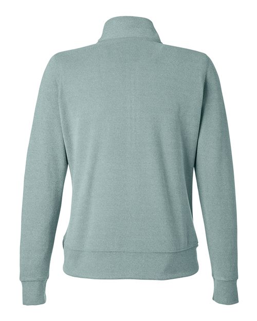 J. America 8762 Women's Element Fleece Quarter-Zip Sweatshirt - Peacock - back