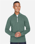J. America 8869 Men's Triblend Quarter-Zip Sweatshirt - Balsam Triblend - model front