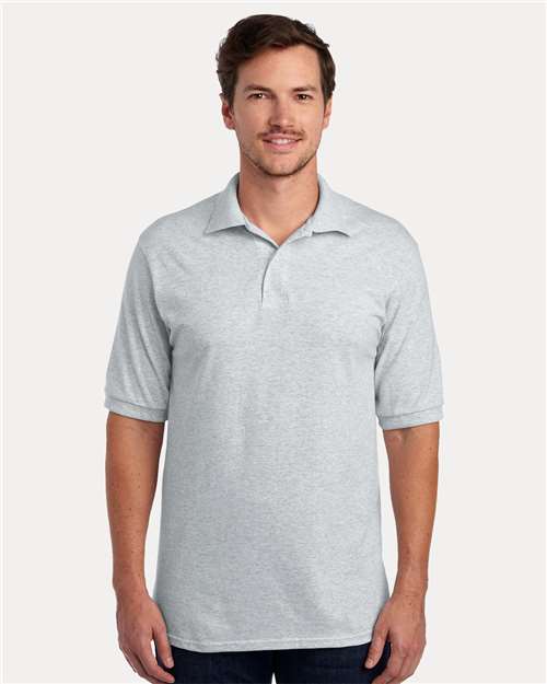 Jerzees 437R Men's Dri-Power Polo - Ash - model front