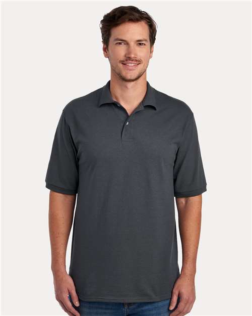 Jerzees 437R Men's Dri-Power Polo - Charcoal Grey - model front