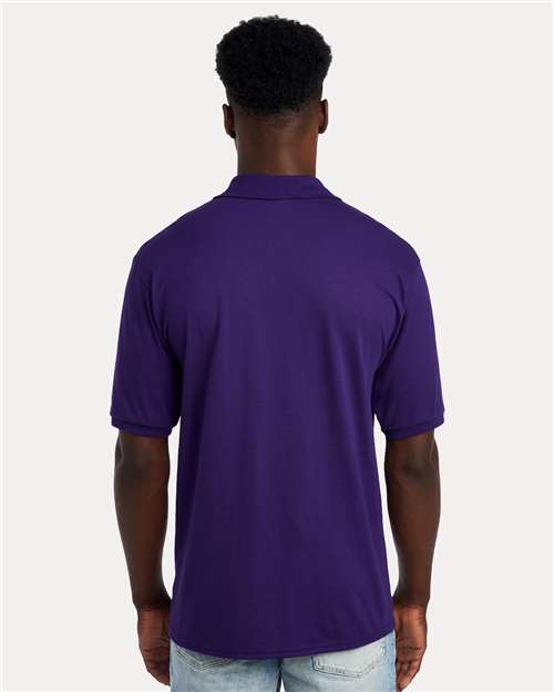 Jerzees 437R Men's Dri-Power Polo - Deep Purple - model back