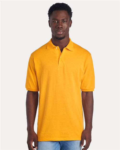 Jerzees 437R Men's Dri-Power Polo - Gold - model front