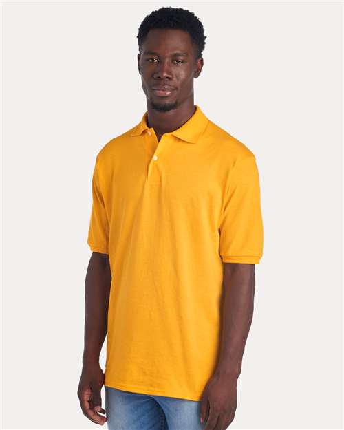 Jerzees 437R Men's Dri-Power Polo - Gold - model side
