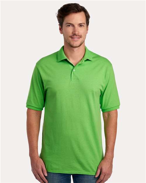 Jerzees 437R Men's Dri-Power Polo - Kiwi - model front
