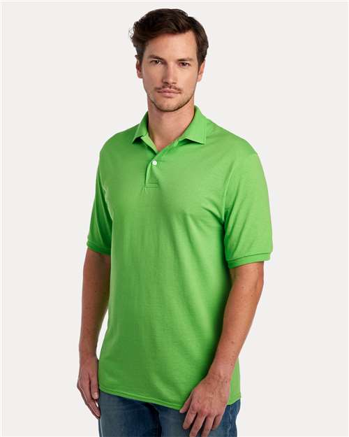Jerzees 437R Men's Dri-Power Polo - Kiwi - model side