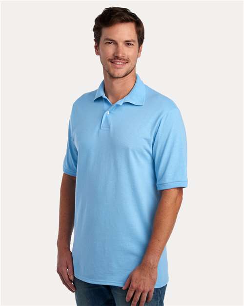 Jerzees 437R Men's Dri-Power Polo - Light Blue - model side