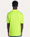 Jerzees 437R Men's Dri-Power Polo - Safety Green - model back